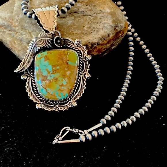 Navajo Sterling Silver Necklace Pendant Length 20 - Picture 4 of 12